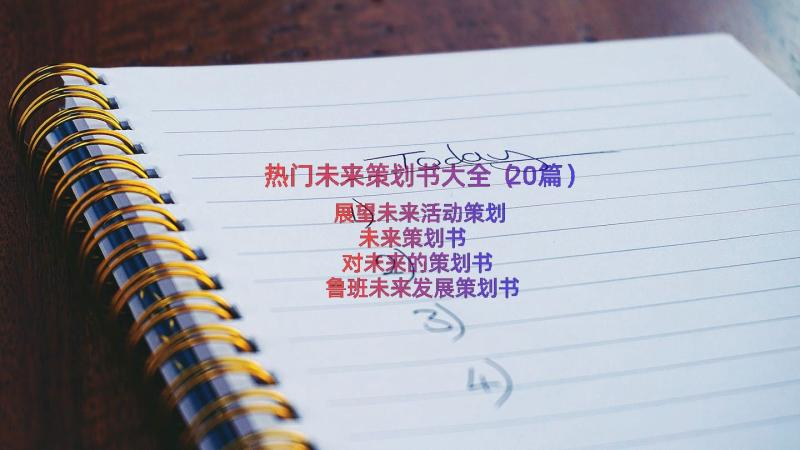 热门未来策划书大全（20篇）