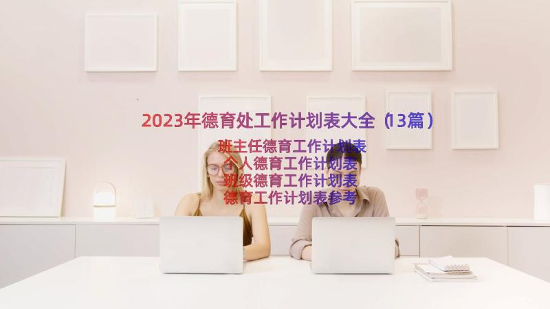 2023年德育处工作计划表大全（13篇）