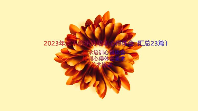 2023年美术教研员培训心得体会（汇总23篇）