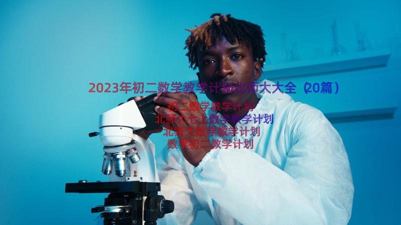 2023年初二数学教学计划北师大大全（20篇）