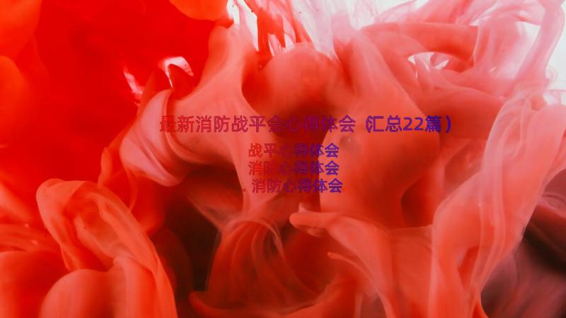 最新消防战平会心得体会（汇总22篇）