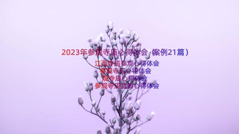 2023年参观寺庙心得体会（案例21篇）