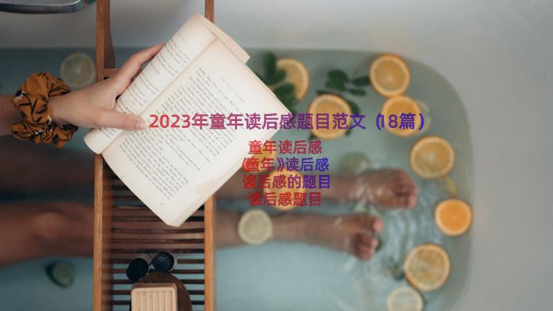 2023年童年读后感题目范文（18篇）