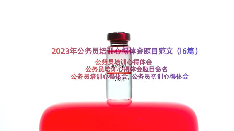 2023年公务员培训心得体会题目范文（16篇）