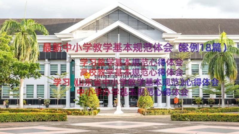 最新中小学教学基本规范体会（案例18篇）