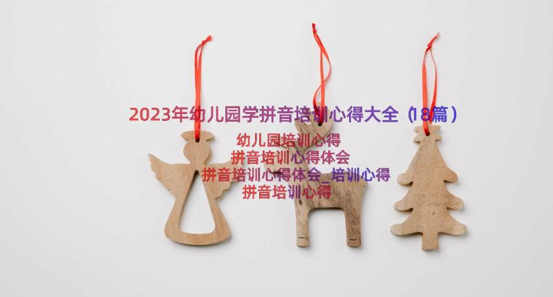 2023年幼儿园学拼音培训心得大全（18篇）