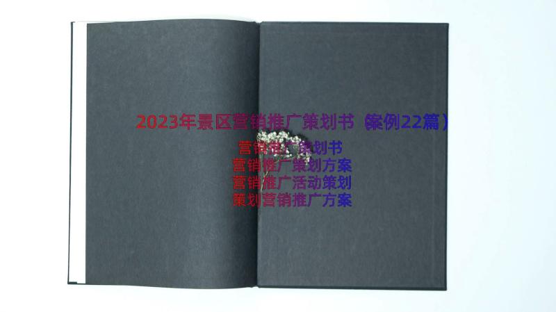 2023年景区营销推广策划书（案例22篇）