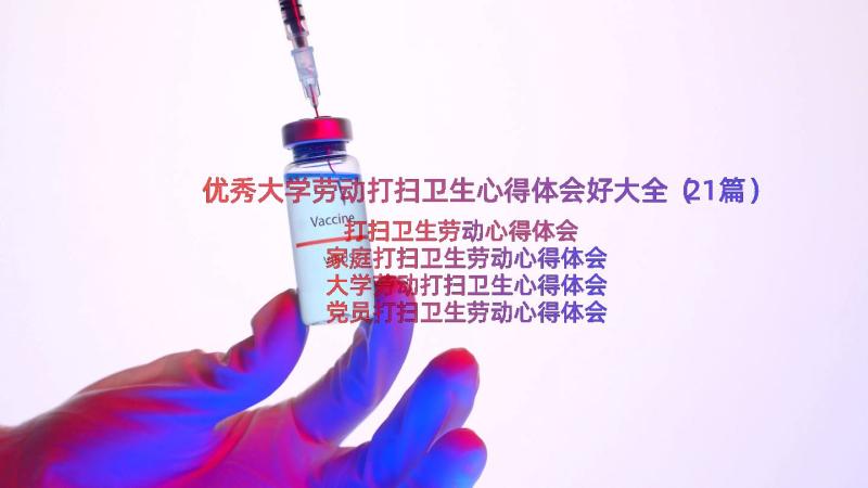 优秀大学劳动打扫卫生心得体会好大全（21篇）