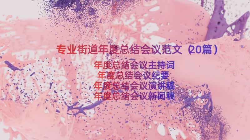 专业街道年度总结会议范文（20篇）