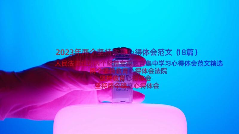 2023年两个坚持教育心得体会范文（18篇）