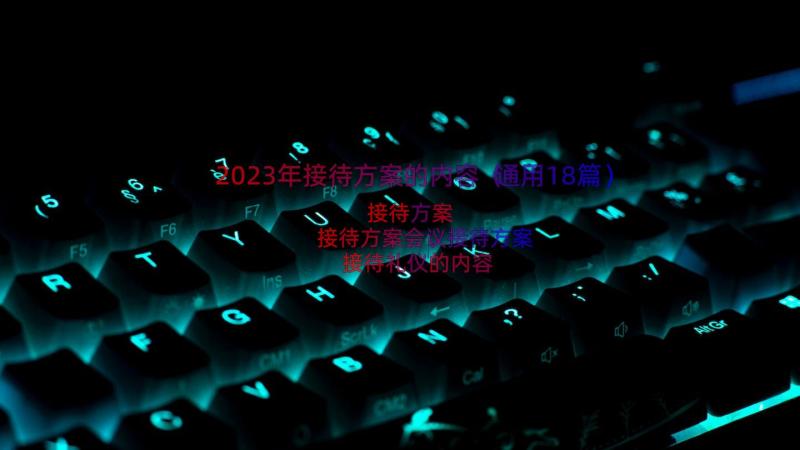 2023年接待方案的内容（通用18篇）