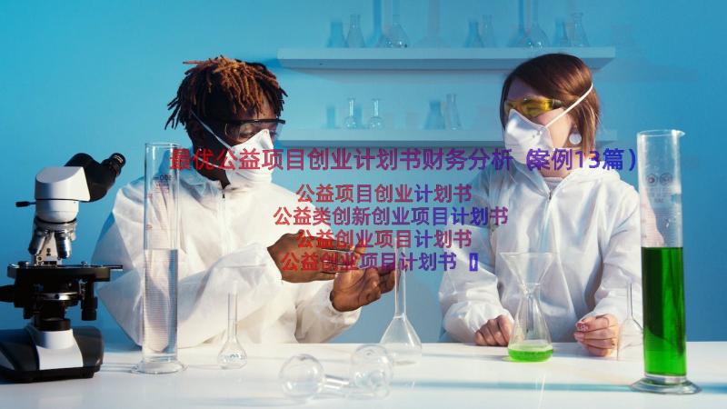 最优公益项目创业计划书财务分析（案例13篇）