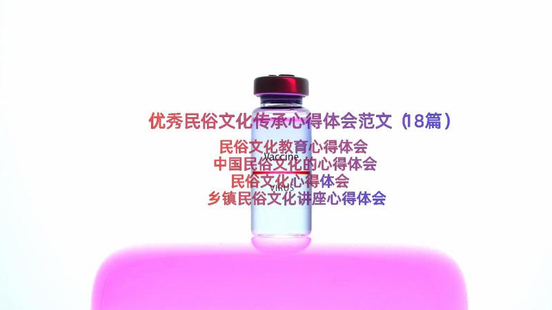 优秀民俗文化传承心得体会范文（18篇）