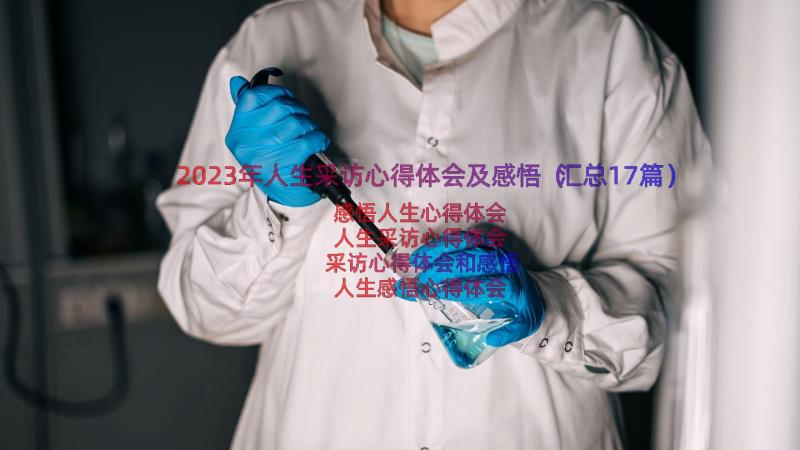 2023年人生采访心得体会及感悟（汇总17篇）