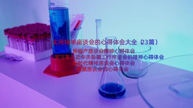 实用精神座谈会的心得体会大全（23篇）