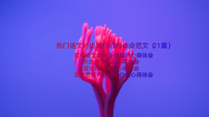 热门语文外出培训心得体会范文（21篇）