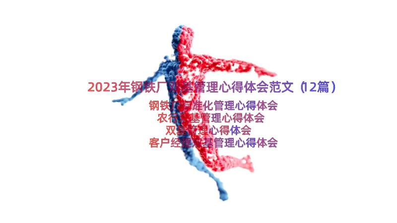 2023年钢铁厂双基管理心得体会范文（12篇）