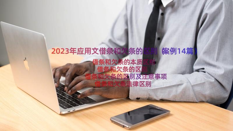 2023年应用文借条和欠条的区别（案例14篇）