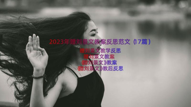 2023年赠刘景文教案反思范文（17篇）
