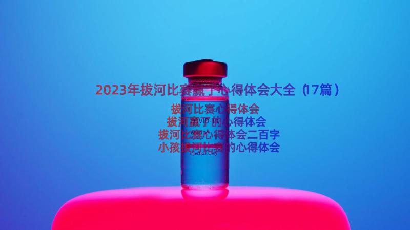 2023年拔河比赛赢了心得体会大全（17篇）