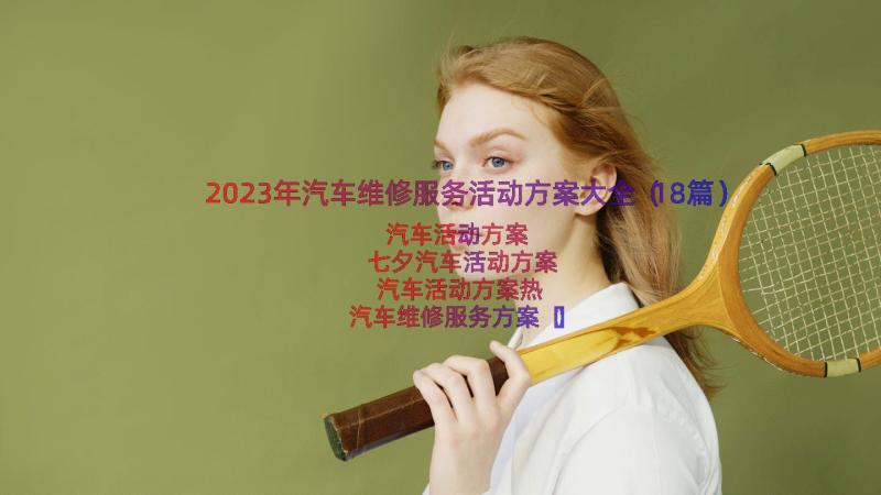 2023年汽车维修服务活动方案大全（18篇）