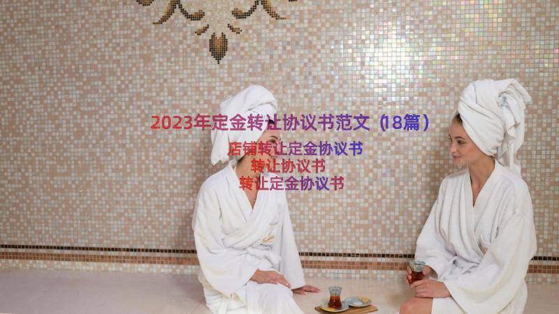 2023年定金转让协议书范文（18篇）