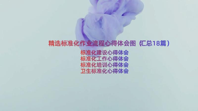 精选标准化作业流程心得体会图（汇总18篇）