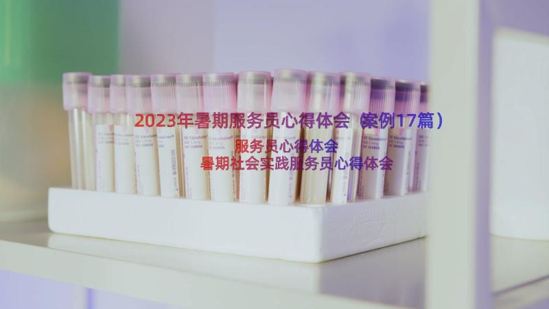 2023年暑期服务员心得体会（案例17篇）