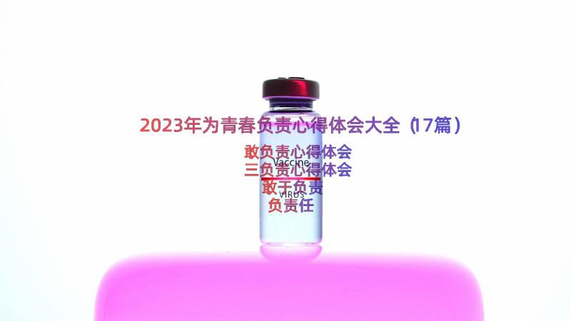 2023年为青春负责心得体会大全（17篇）