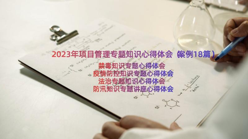 2023年项目管理专题知识心得体会（案例18篇）