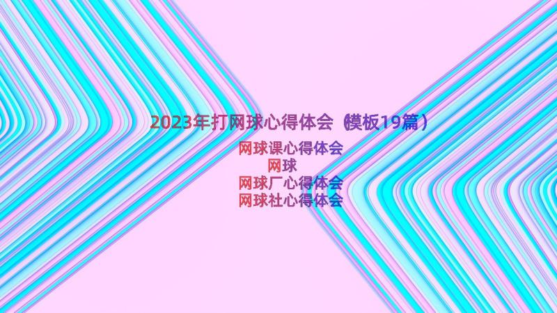 2023年打网球心得体会（模板19篇）