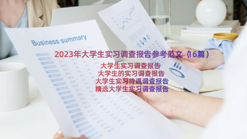 2023年大学生实习调查报告参考范文（16篇）