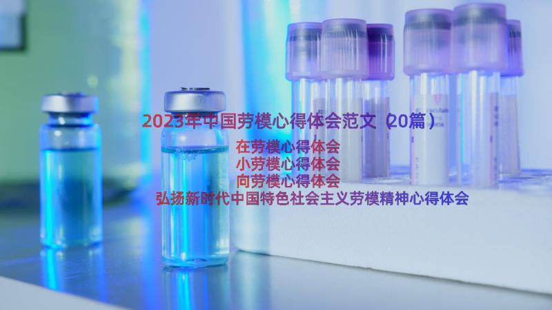 2023年中国劳模心得体会范文（20篇）