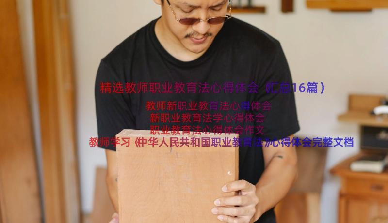 精选教师职业教育法心得体会（汇总16篇）