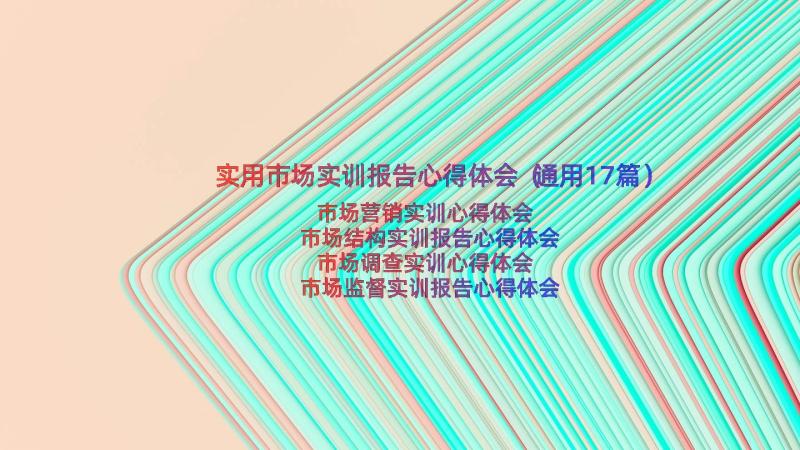 实用市场实训报告心得体会（通用17篇）