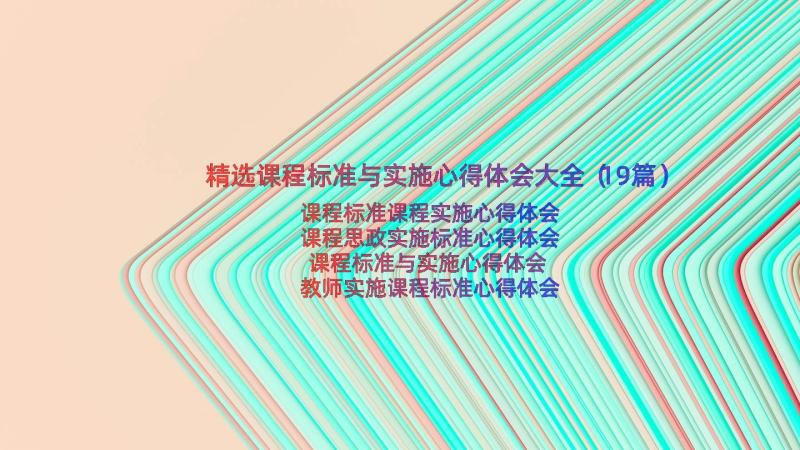 精选课程标准与实施心得体会大全（19篇）