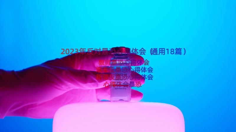 2023年反对暴恐心得体会（通用18篇）