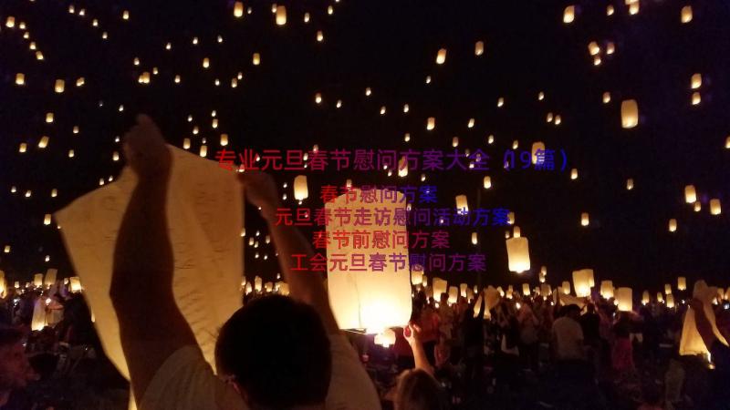 专业元旦春节慰问方案大全（19篇）