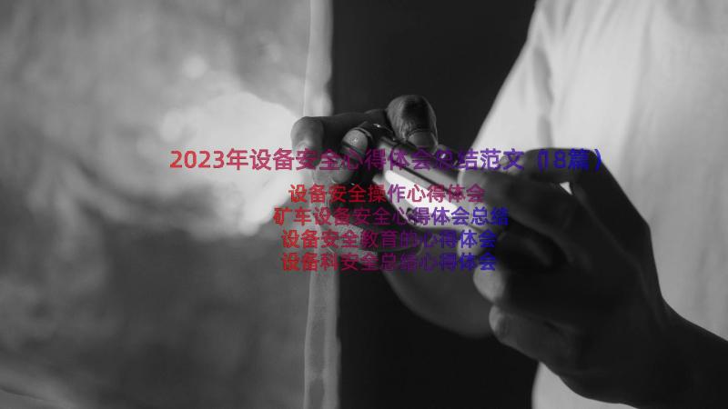 2023年设备安全心得体会总结范文（18篇）