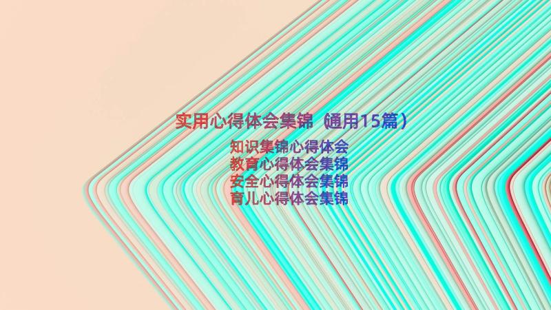 实用心得体会集锦（通用15篇）