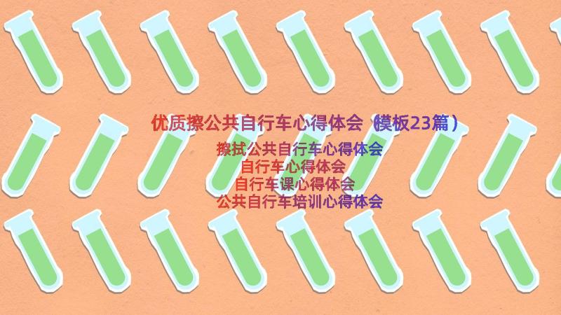 优质擦公共自行车心得体会（模板23篇）