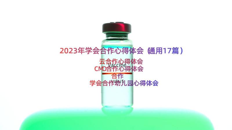 2023年学会合作心得体会（通用17篇）