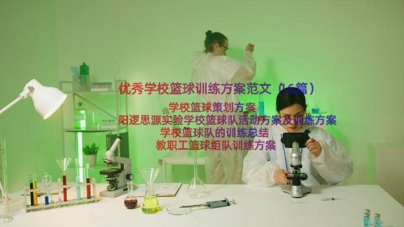 优秀学校篮球训练方案范文（16篇）