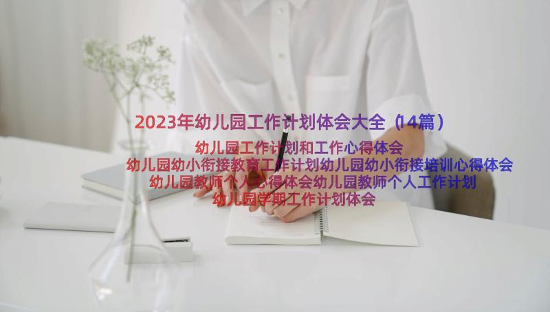 2023年幼儿园工作计划体会大全（14篇）