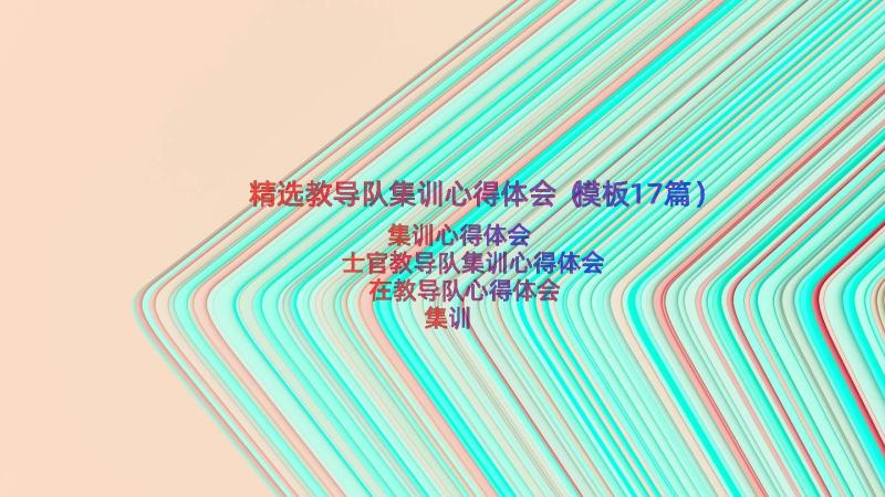 精选教导队集训心得体会（模板17篇）