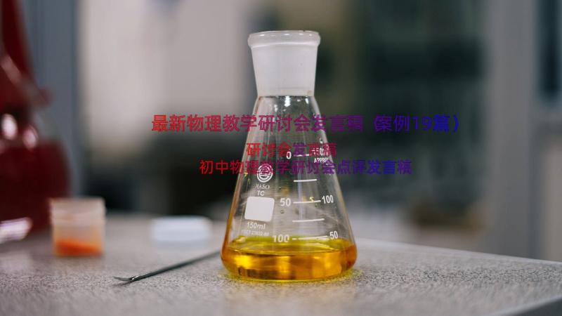 最新物理教学研讨会发言稿（案例19篇）