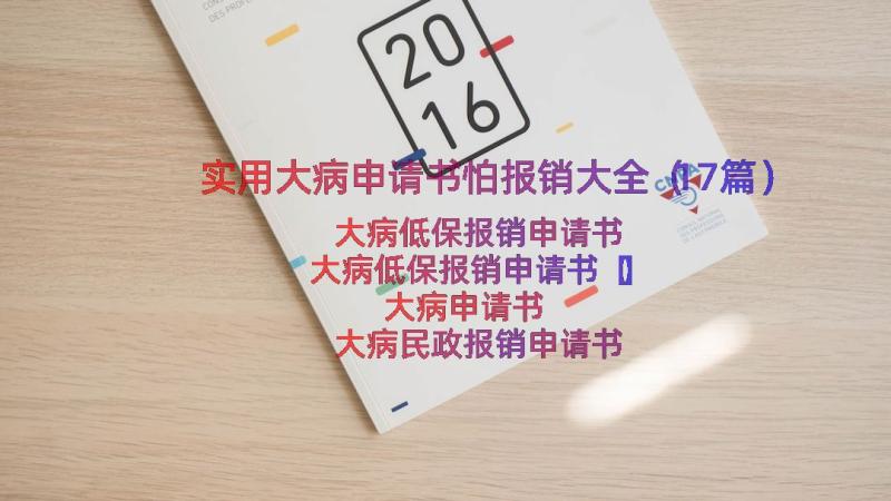 实用大病申请书怕报销大全（17篇）