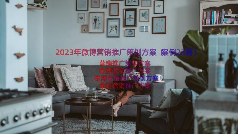 2023年微博营销推广策划方案（案例23篇）