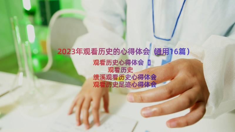 2023年观看历史的心得体会（通用16篇）