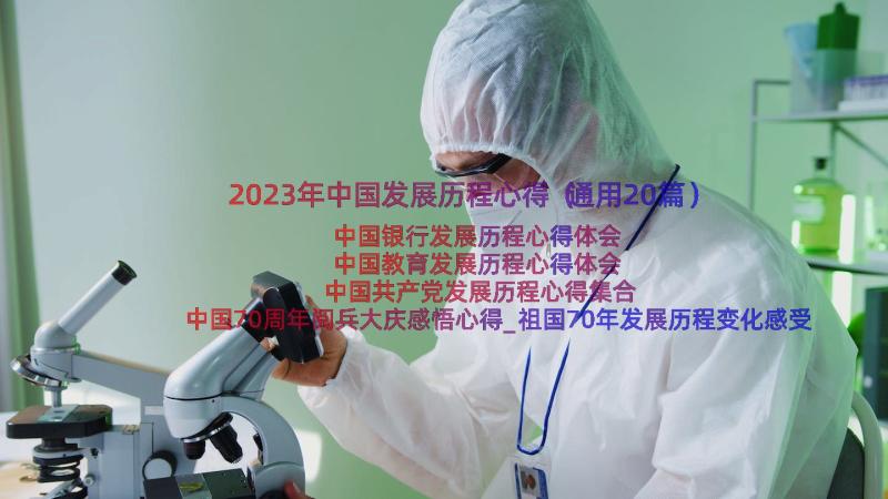 2023年中国发展历程心得（通用20篇）
